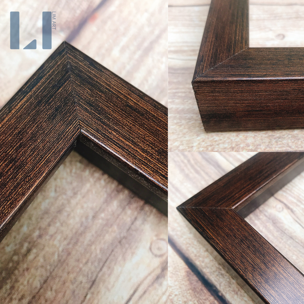 Khung tranh tự lắp nhựa giả gỗ size 40x50 cho tranh canvas. Khung tranh tô màu số hóa. Khung viền KHÔNG KÍNH