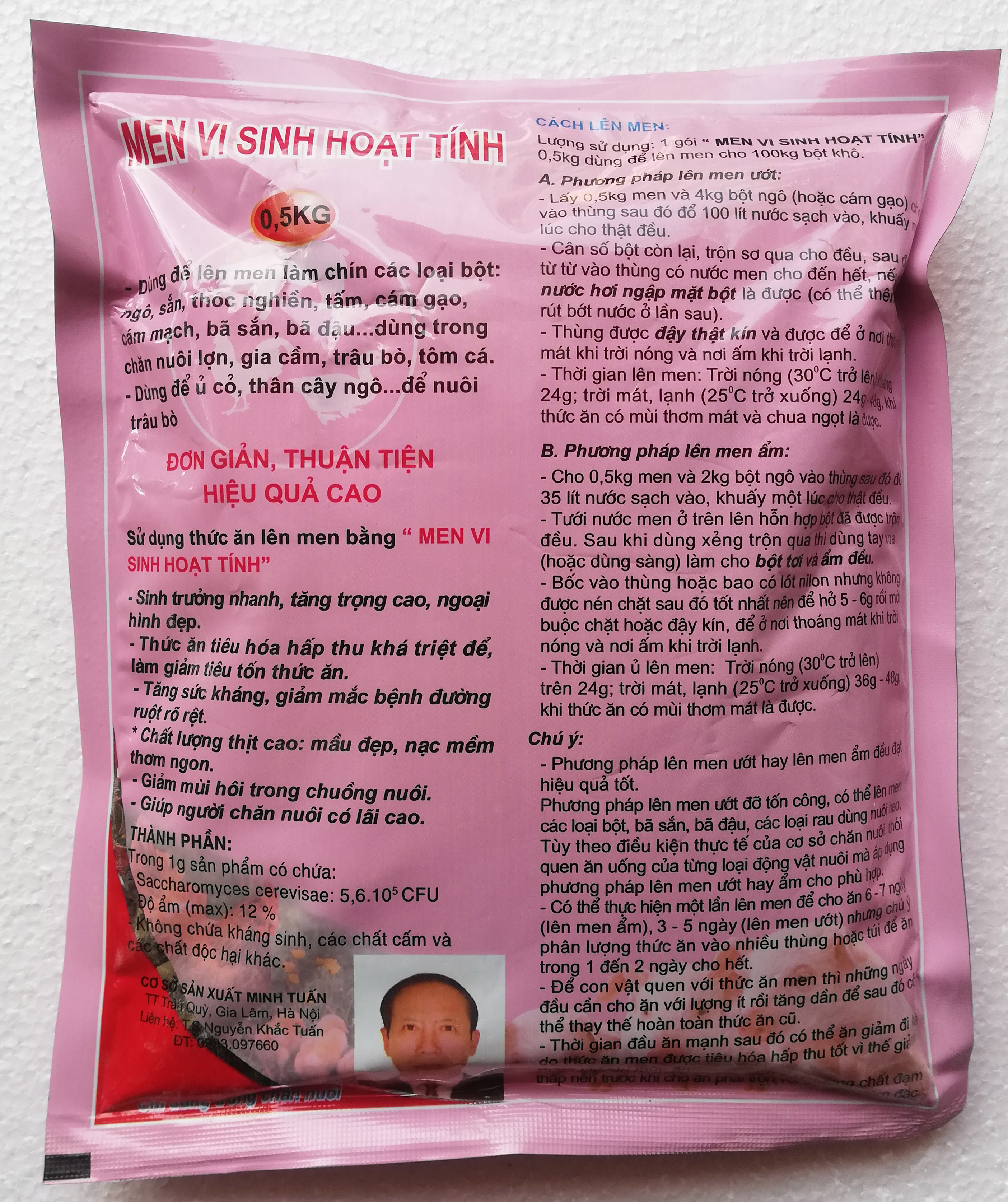 7 gói Men ủ vi sinh hoạt tính 500g