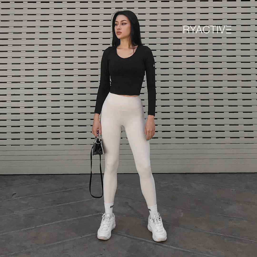 Áo thun tay dài RYACTIVE -  RYASOFT LONGSLEEVES TEE Black