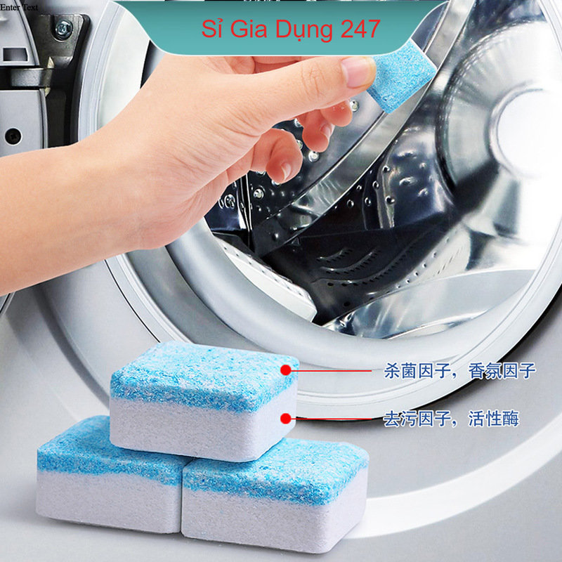 [Hộp 12 Viên] Viên Tẩy Vệ Sinh Lồng Máy Giặt I Diệt khuẩn và Tẩy chất cặn Lồng máy giặt hiệu quả