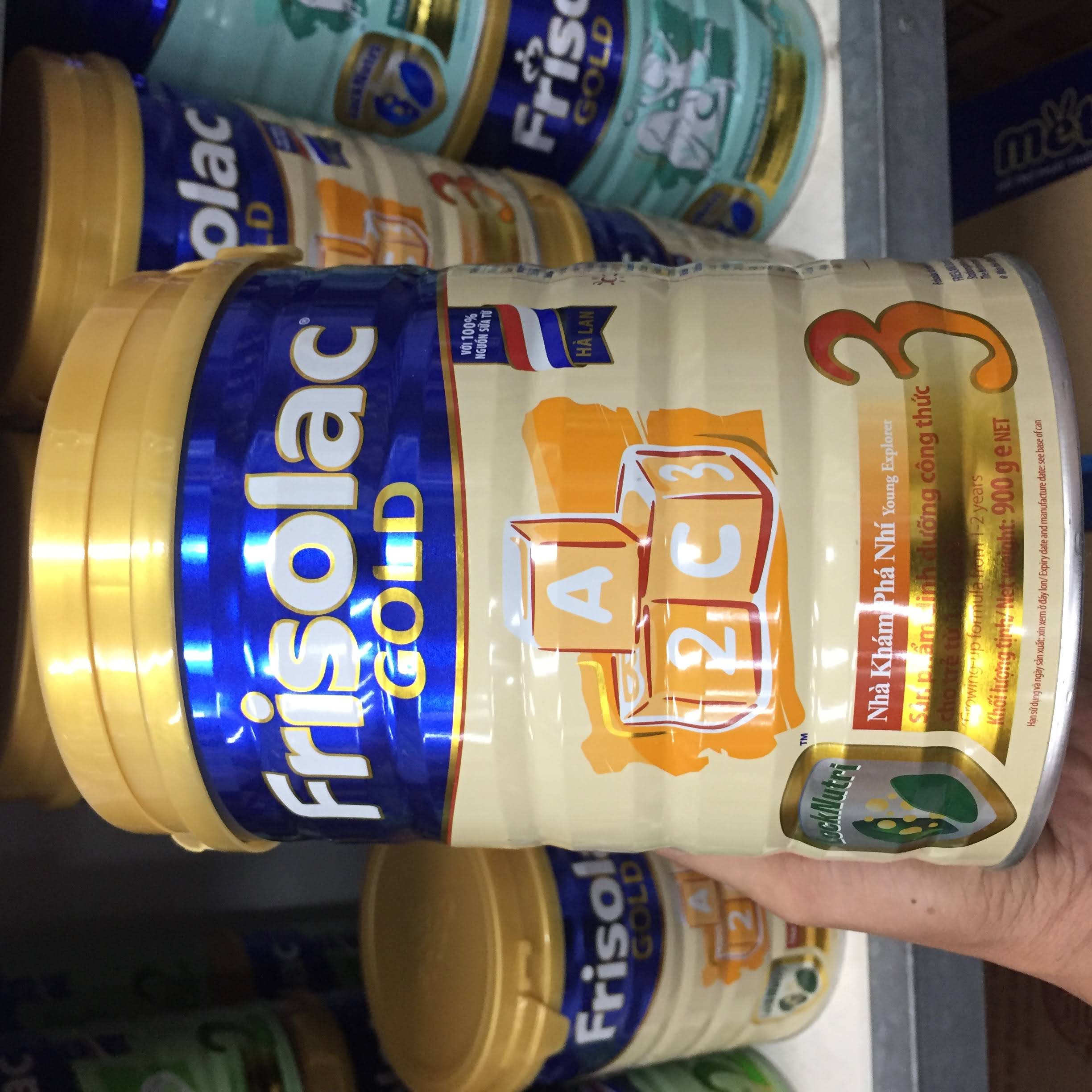 Sữa bột Frisolac gold 3 sản phẩm dinh dưỡng bé từ 1 - 2 tuổi.