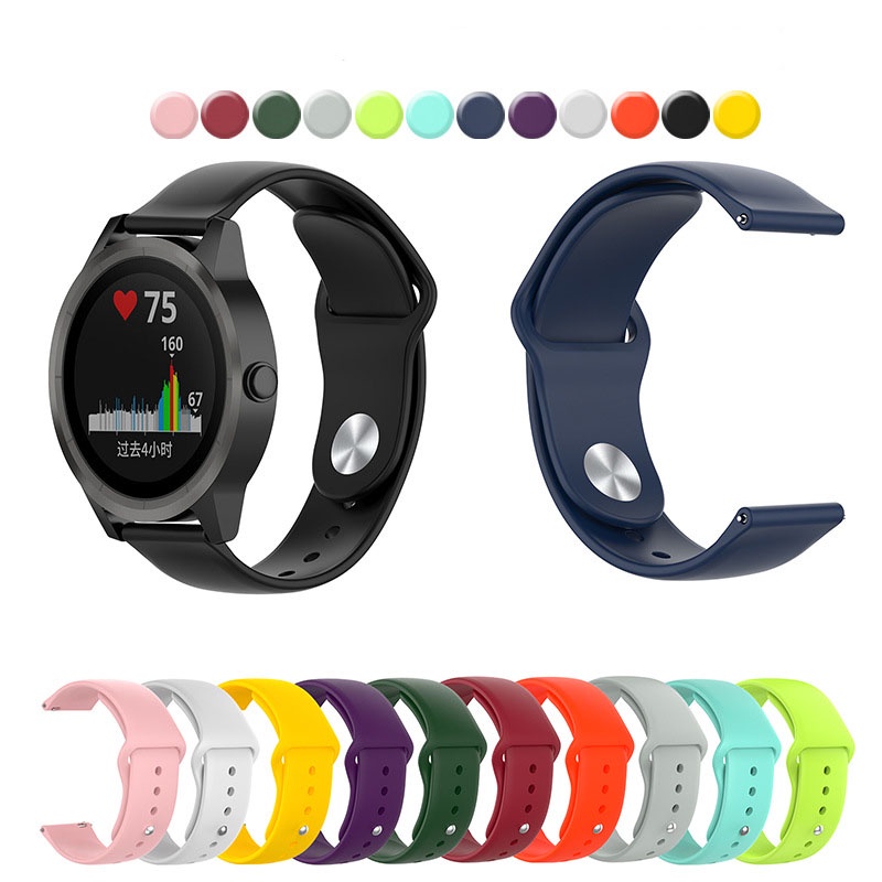 Dây đồng hồ cao su 20mm 22mm dây đồng hồ silicon thay thế samsung watch 4 3 2 galaxy fit amazfit rex gts huawei fit SL3