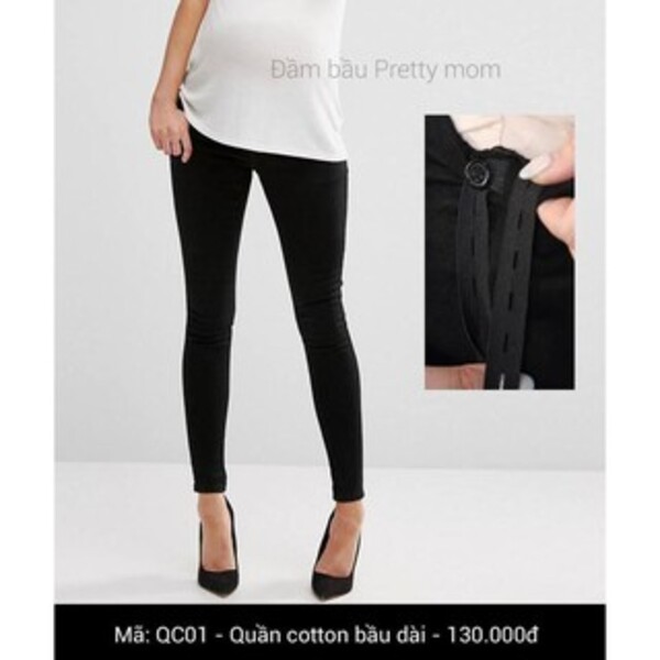 Quần legging dài bầu ôm dáng