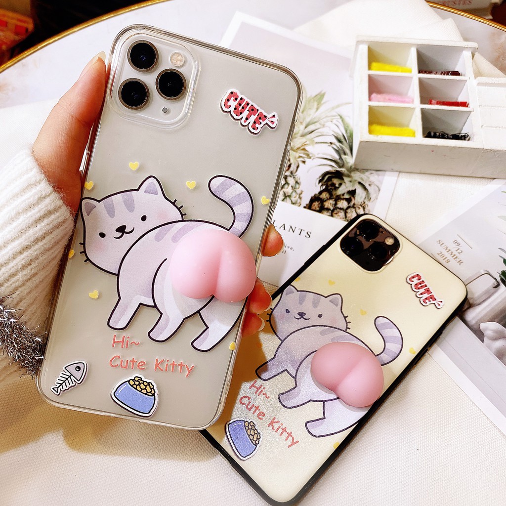 Set 2 miếng dán lưng điện thoại mochi đào cute bóp bóp