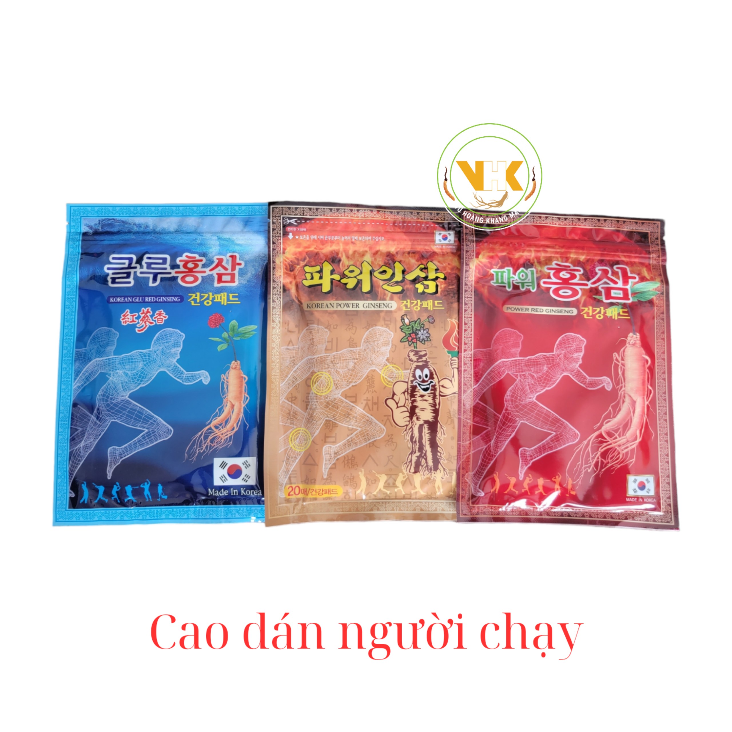 CAO DÁN HỒNG SÂM HÀN QUỐC CÁC MẪU ( TÚI 20 VÀ 25 MIẾNG)