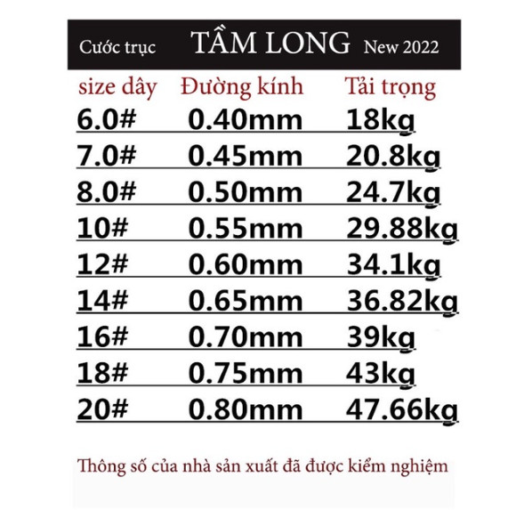 Cước Trục Thẻo Săn Hàng Dây, Dây cước câu cá Tầm Long 100m siêu bền