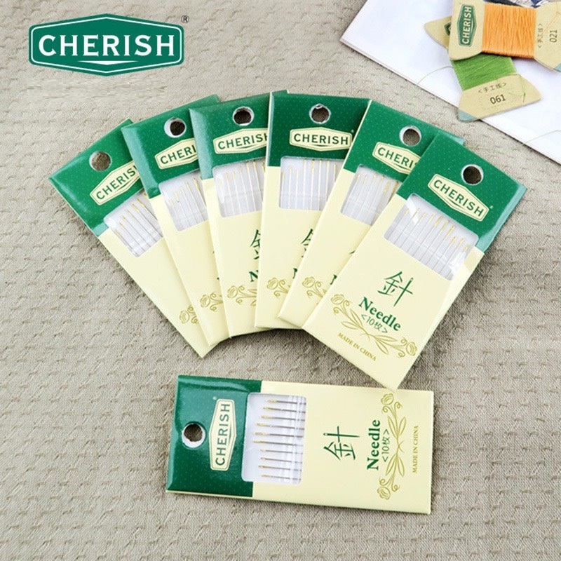 Set 10 chiếc kim thêu đuôi vàng Cherish