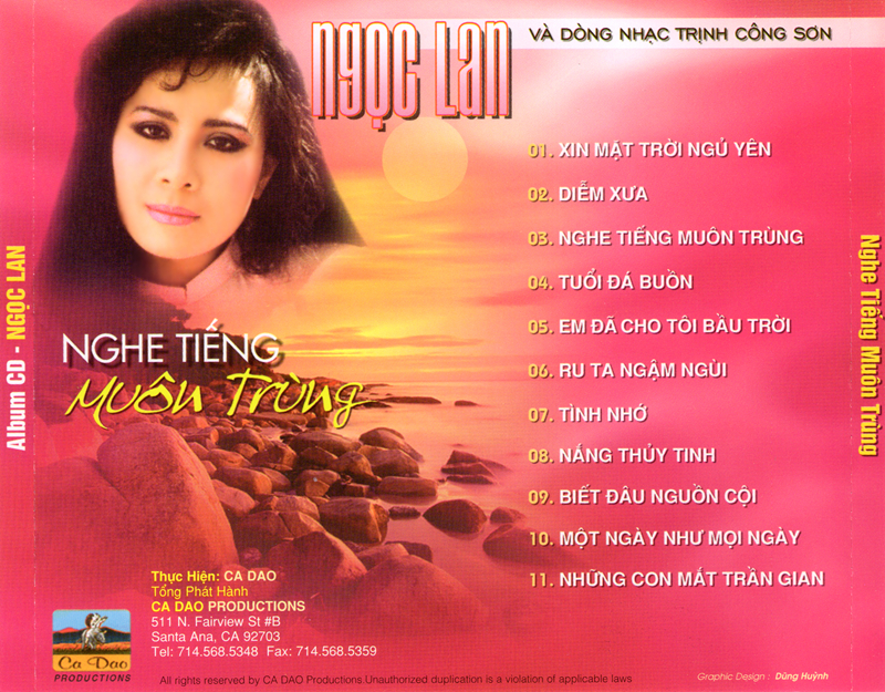Bộ 6 CD tiếng hát danh ca Ngọc Lan 1 (phôi đĩa nhật)
