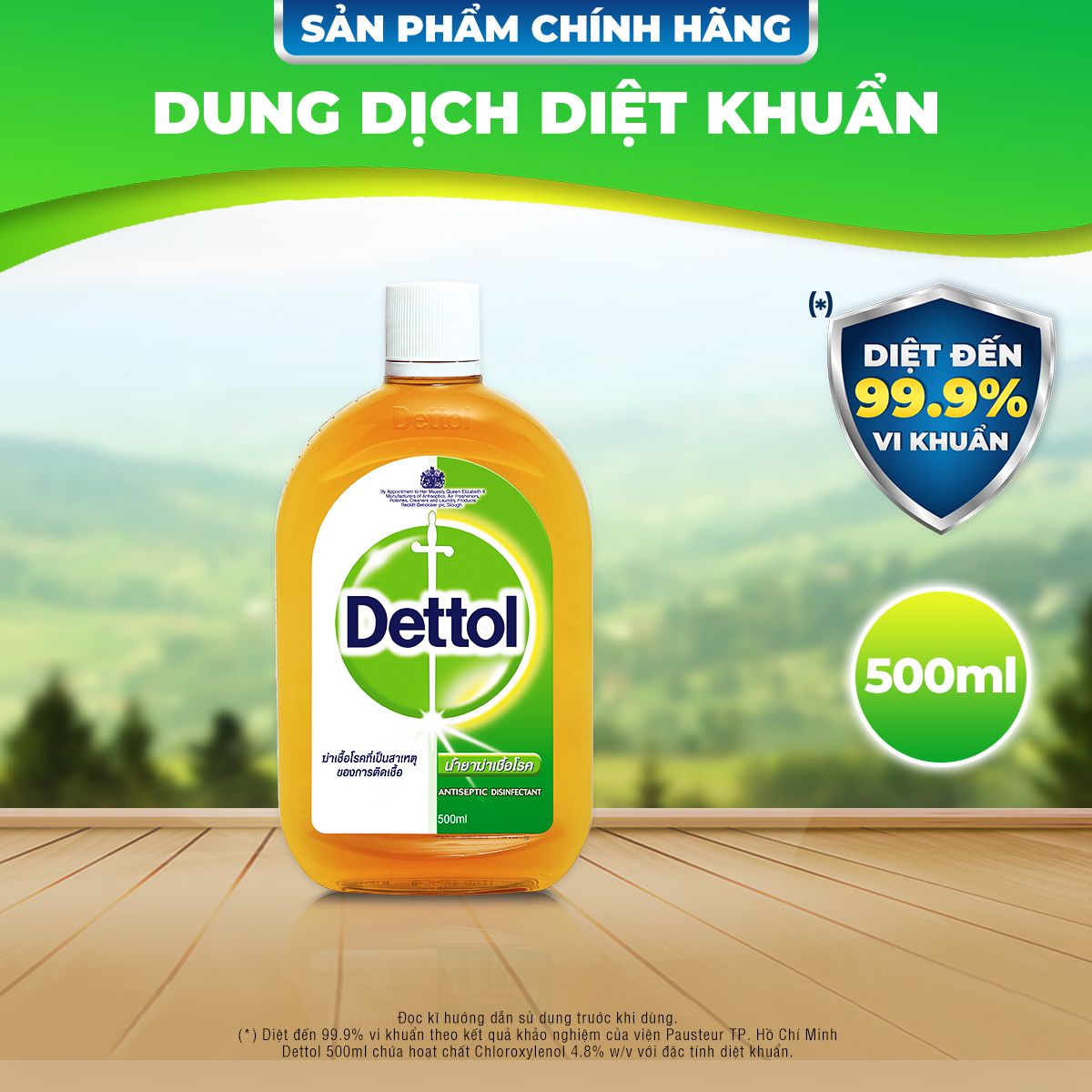 Dung dịch diệt khuẩn và sát trùng Dettol (500ml)
