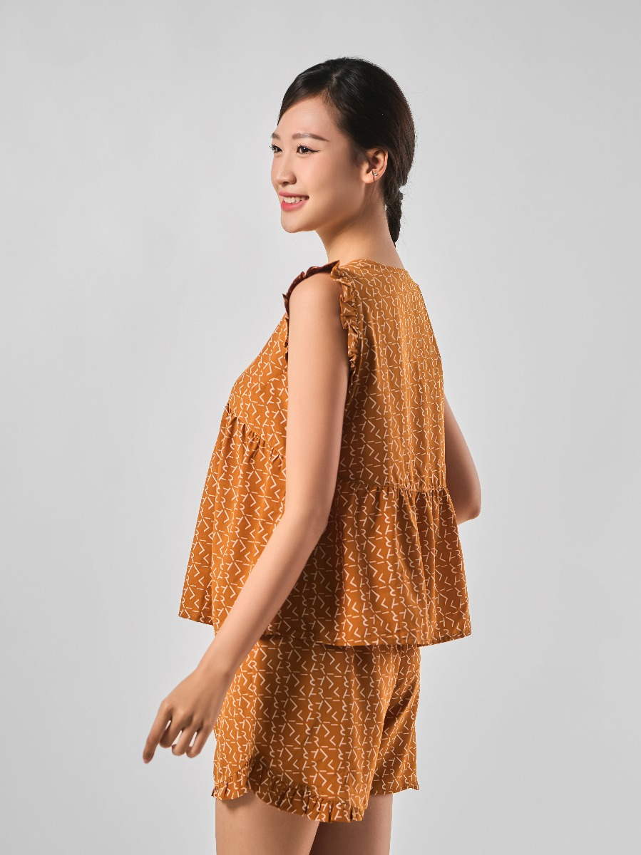 WINNY - Bộ đồ lụa sát nách quần sooc mặc nhà 2MNSA23028B