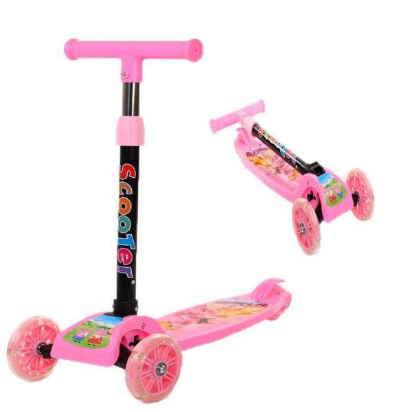[HCM]Xe đẩy scooter trẻ em 3 bánh có đèn flash khả năng thăng bằng tốt an toàn cho bé