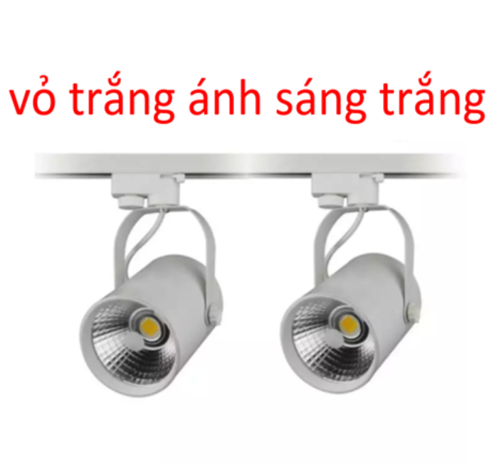 [HCM]Đèn rọi ray vỏ trắng 20w COB - mẫu mới