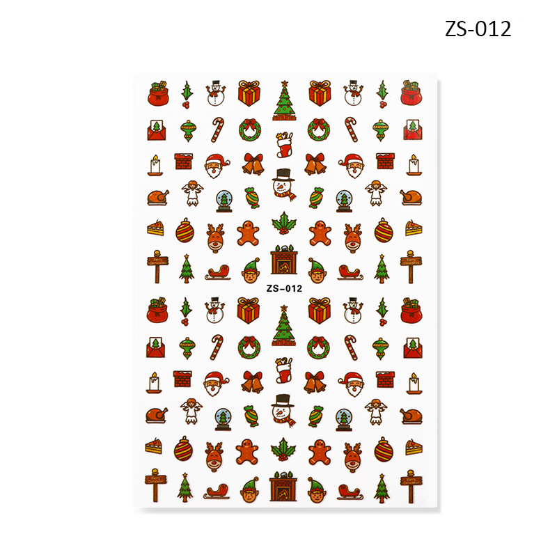 Sticker Trang Trí Móng Noel Siêu Đẹp Mã ZS