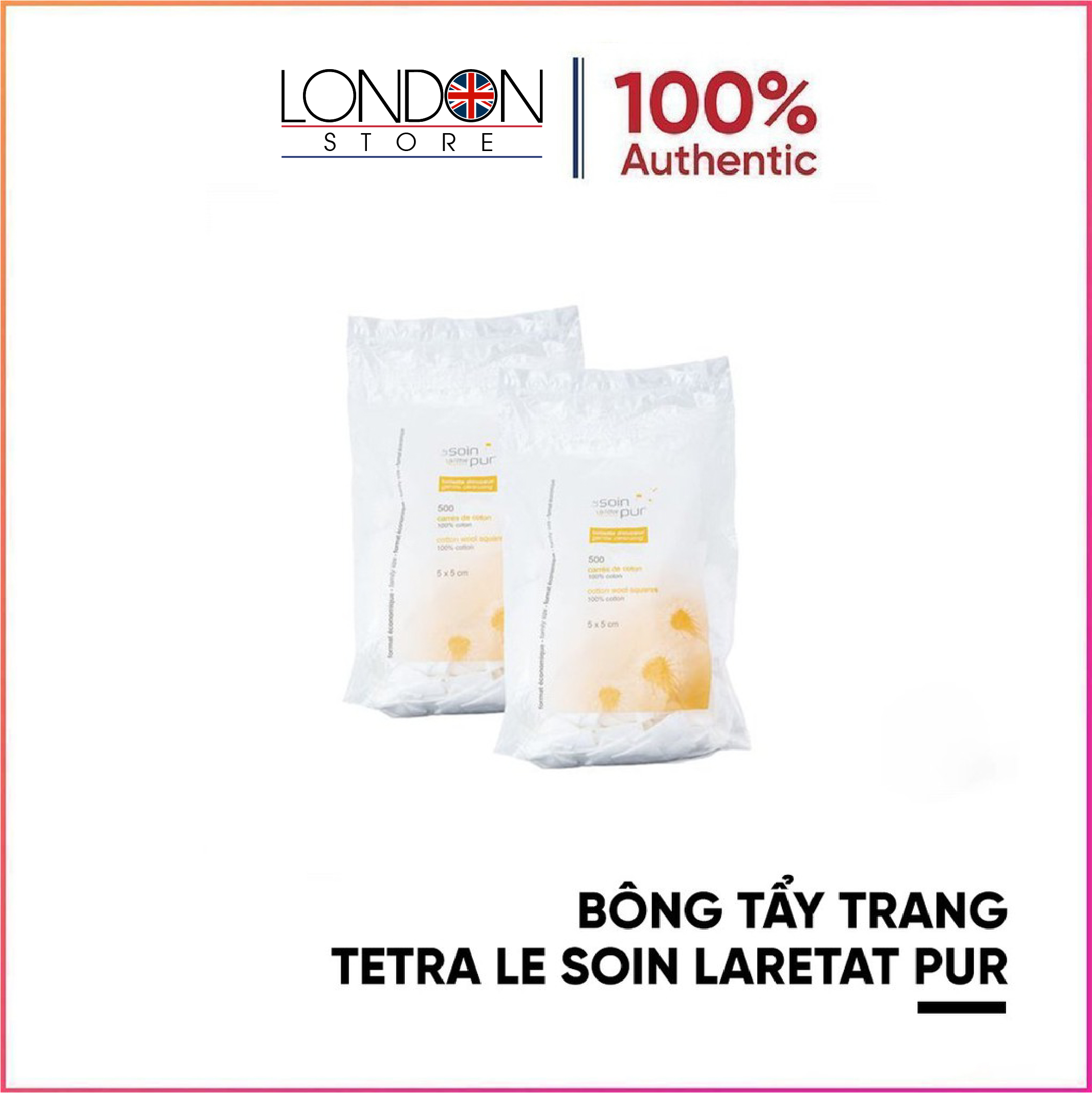 Bông tẩy trang Tetra Le Soin Laretat Pur