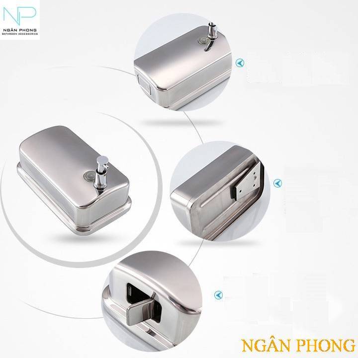 [HCM]HỘP ĐỰNG NƯỚC RỬA TAY INOX 304