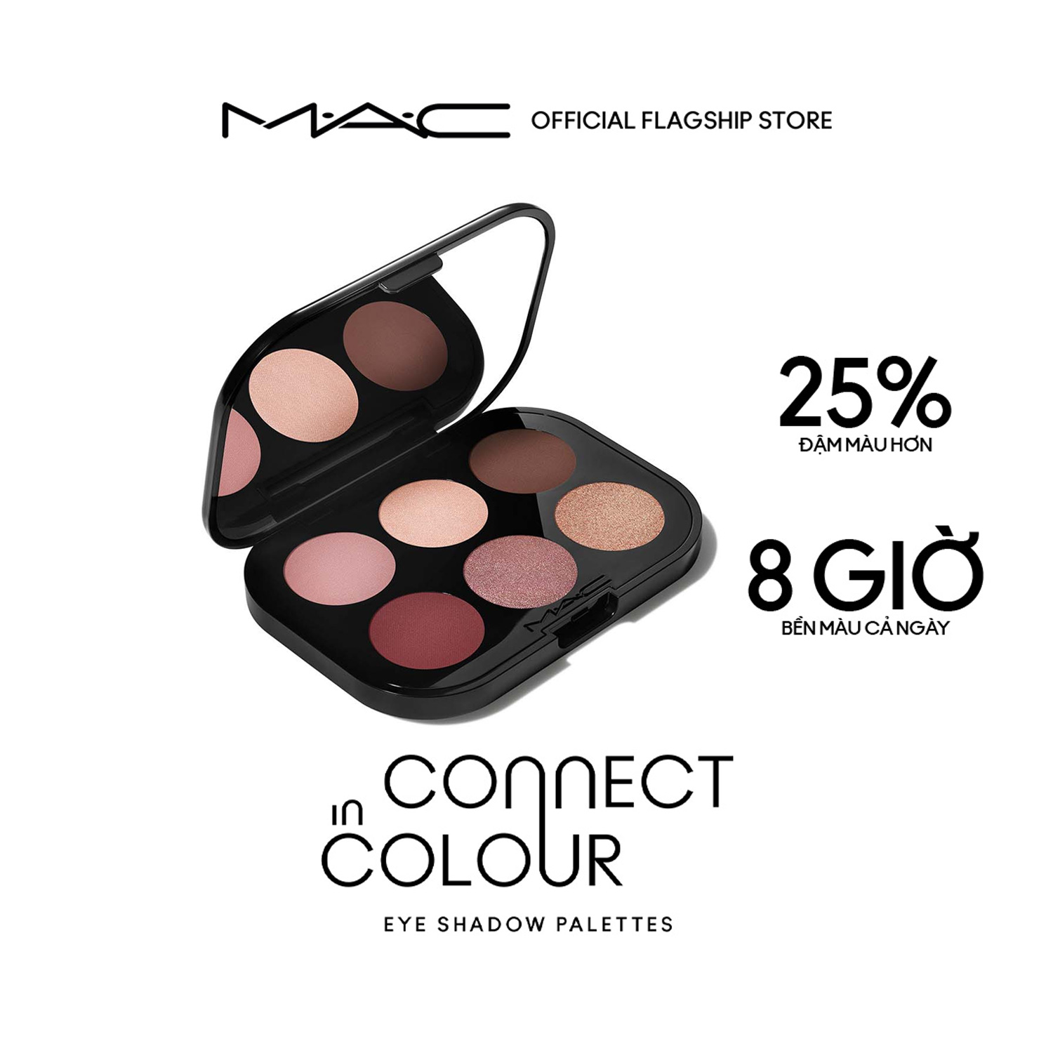 Bảng phấn mắt 6 ô MAC Connect In Colour 6 Pan Eye Shadow Palette | 6 tông màu mắt đậm nét, sống động