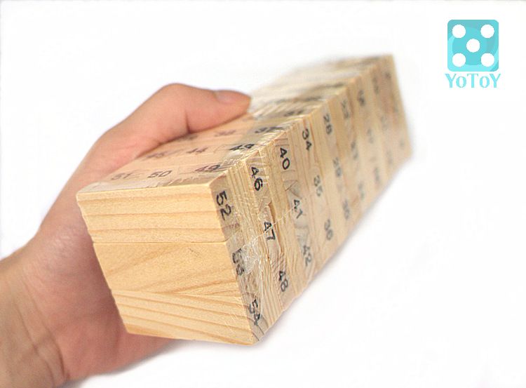 Bộ đồ chơi rút gỗ số 54 thanh - 48 thanh (kèm 4 xúc xắc)