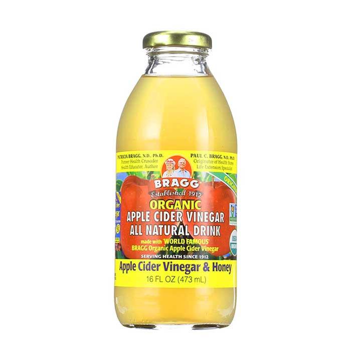 Nước uống dấm táo mật ong hữu cơ Bragg 473ml
