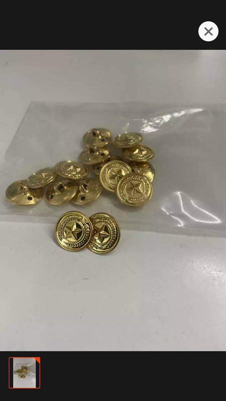 Bộ 10 cúc áo sơ mi - size 1,2_1,5cm chất liệu Đồng