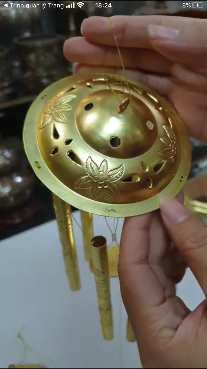 Chuông gió 6 thanh bằng đồng