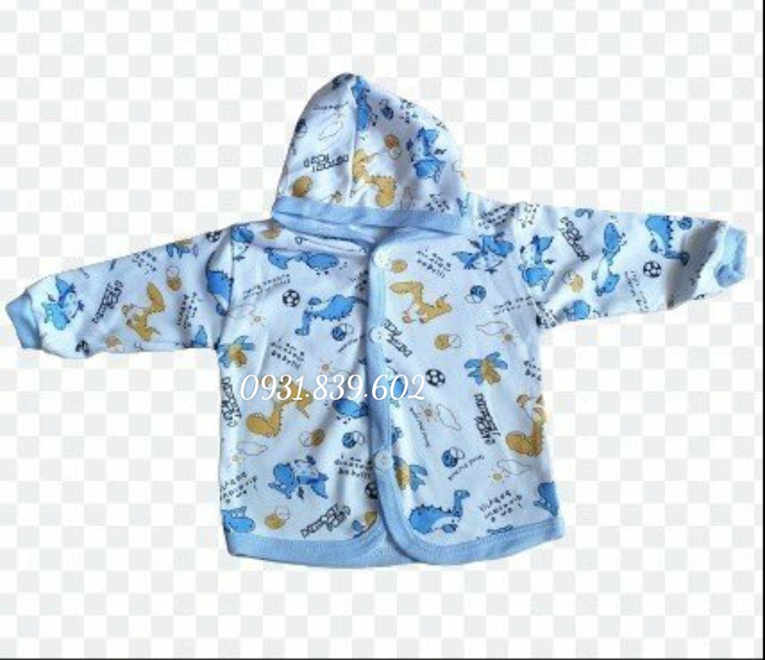 Áo khoác có nón chất cotton in hình cho bé