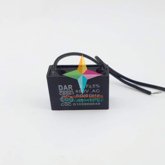 Tụ quạt dây DAR CBB61 450VAC 1uF-1.5uF-2uF-2.5uF