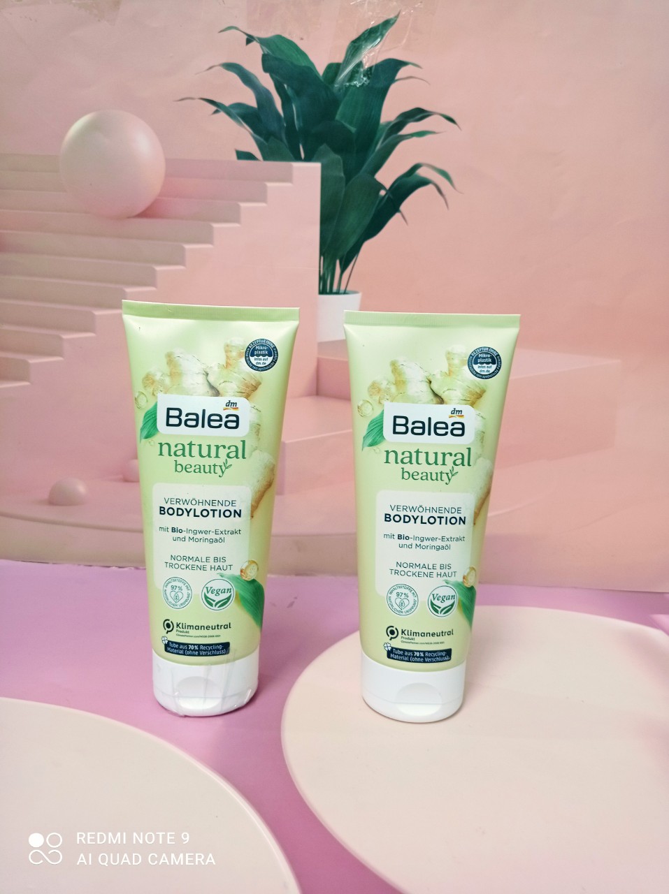 Sữa dưỡng thể Balea Natural Beauty Chiết xuất Gừng & Dầu Moringa hữu cơ, 200 ml hàng Đức đủ bil