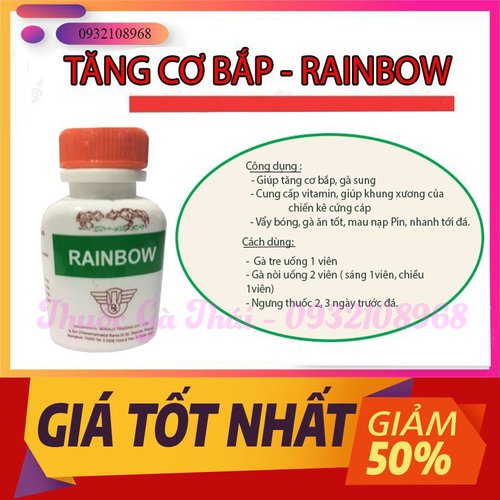 [HOÀN TIỀN 10%]COMBO 6 TĂNG CƠ BẮP CHO GÀ CHỌI, GÀ ĐÁ - TĂNG CƠ BẮP RAINBOW - TĂNG CƠ BẮP - TĂNG CƠ BẮP CHO GÀ