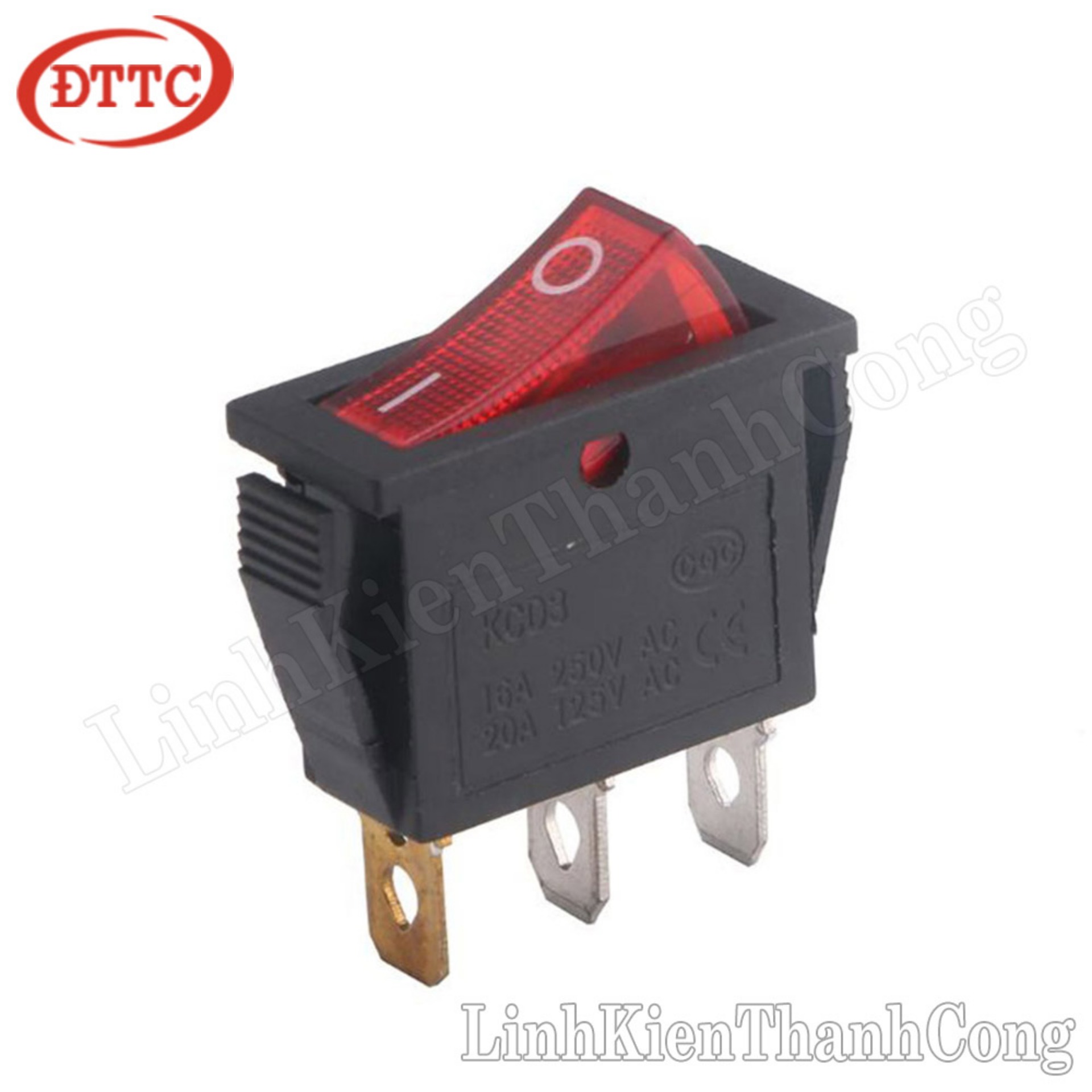 Công Tắc Bập Bênh KCD3-101N 15A 250V