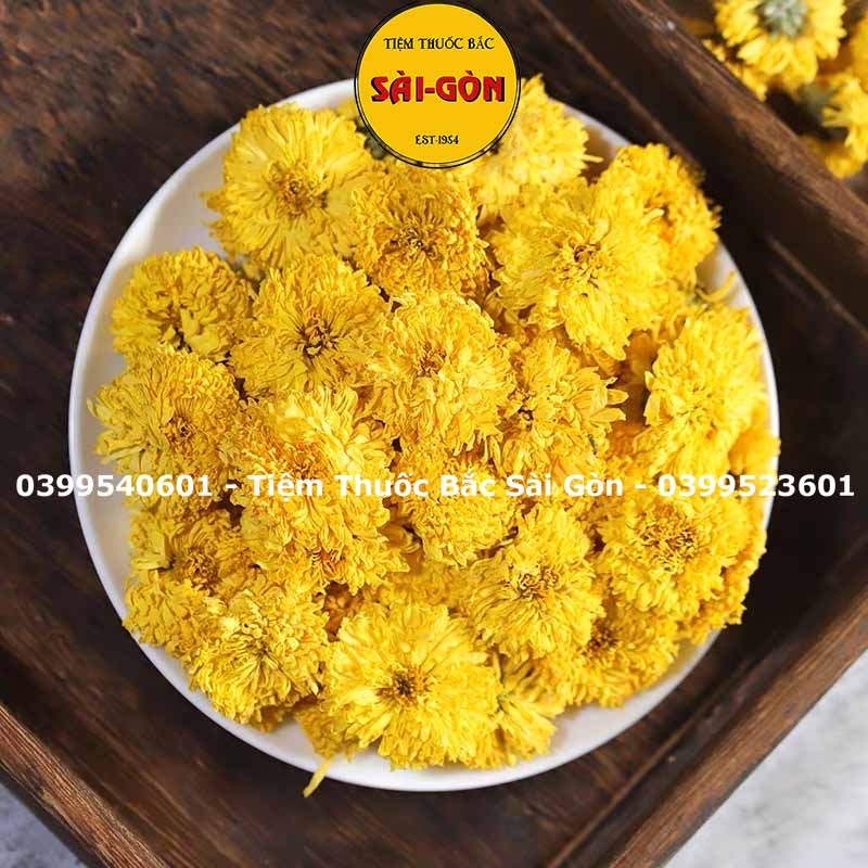 Hoa Cúc Vàng Ép Thành Bánh 100gram