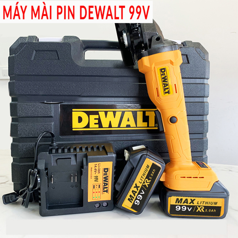 Máy mài pin DEWALT 99V không chổi than - Máy cắt sắt dùng Pin Dewatl 99V - 2 PIN 10 CELL