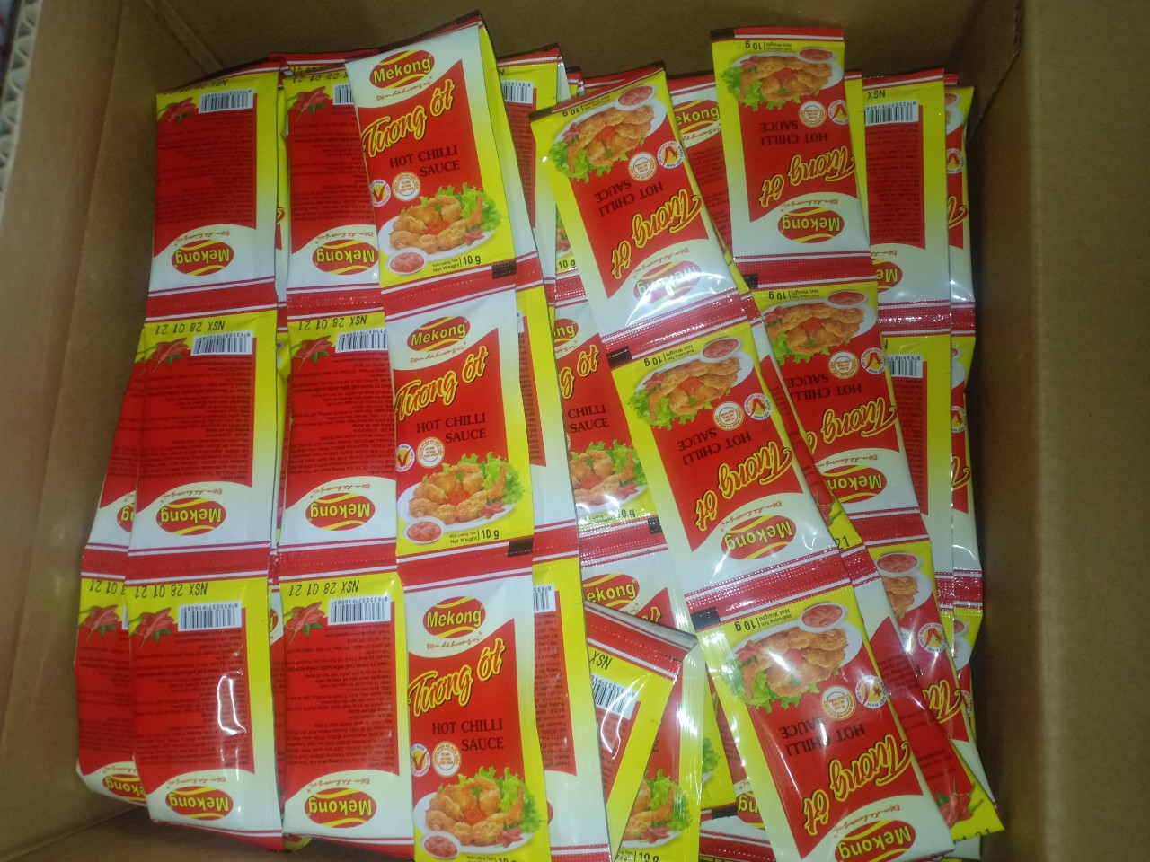 [HCM]THÙNG 800 GÓI TƯƠNG ỚT MEKONG