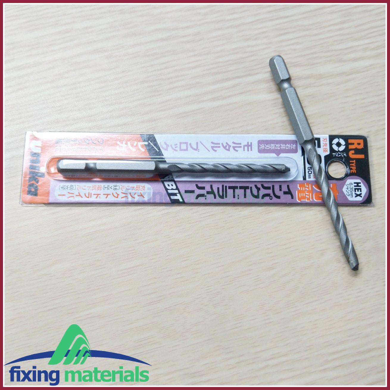 [HCM]Mũi khoan tường Unika RJ 3.0x90 (Đuôi lục giác 6.35mm dùng cho máy bắt vít)