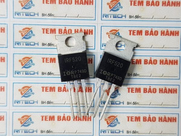 Irf520 mosfet kênh-n 100v/10a to-220
