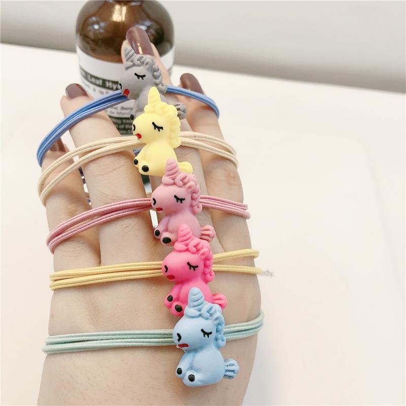 [HCM]Set 5 dây cột tóc hình ngựa kì lân đang yêu cho bé