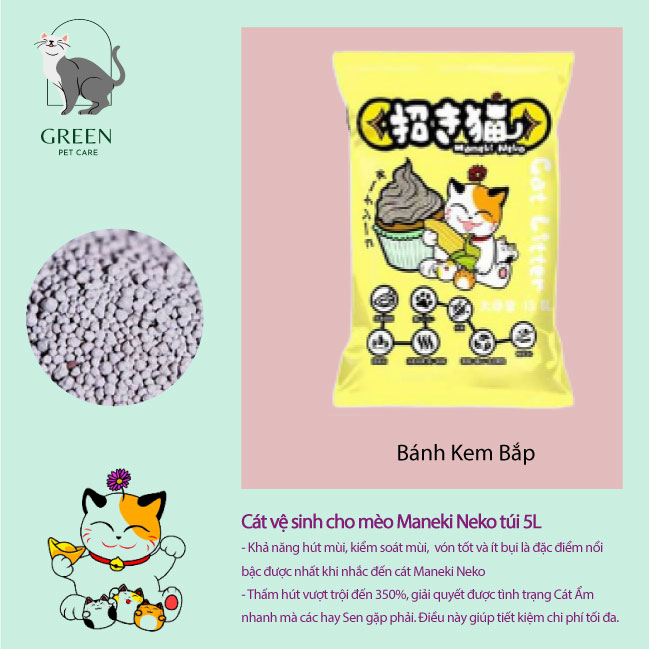 Cát Vệ Sinh Cho Mèo - Maneki Neko - Túi 5L