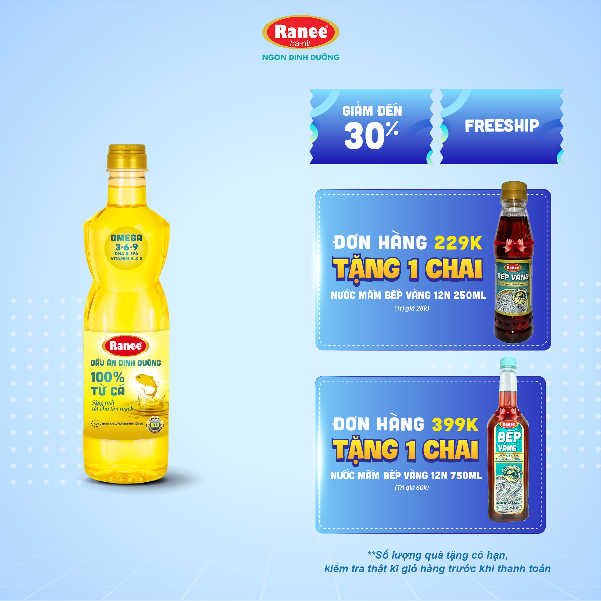 {Order 199K Get Free Butter Box -399K Get Free Wooden Spoon} Ranee Nutritional Cooking Oil 950ml