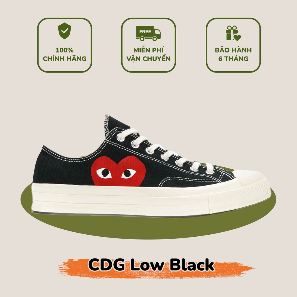 CHÍNH HÃNG  giày sneaker Converse CDG BLACK