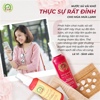 Xả vải khô Lâm Đại Phúc dạng xịt hương Comfor