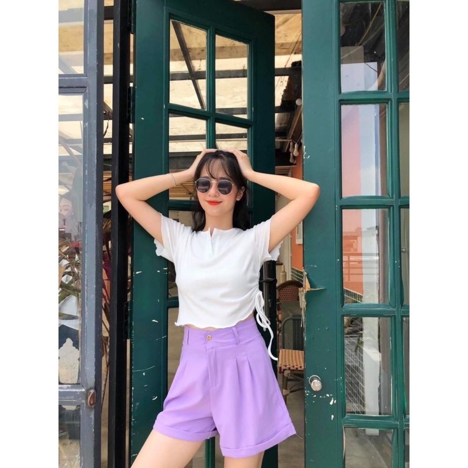 Quần Short nữ gập gấu