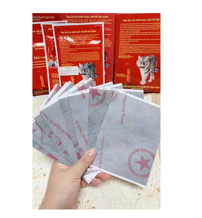 Combo 10 Miếng Cao Dán Xương Cốt Hổ Đỏ Vạn Kim - Mẫu mới