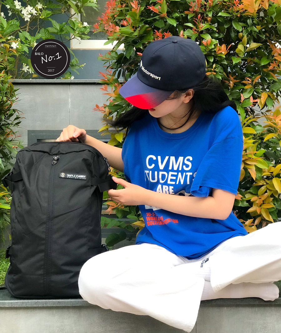 [HCM][FLASH SALE] [Tặng Kèm Vớ] Balo Thời Trang Cao Cấp Simple Carry Mattan 3 Black