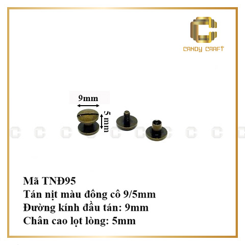 Tán nịt (tán vặn ốc) - phụ kiện làm túi xách