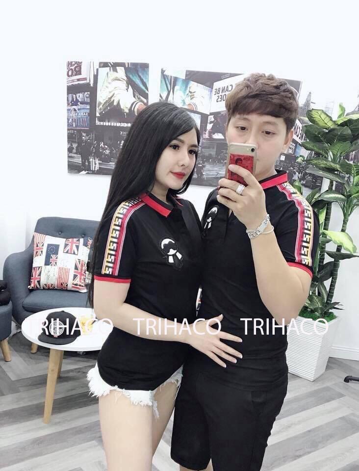 Áo thun cặp, áo thun gia đình cổ trụ cao cấp