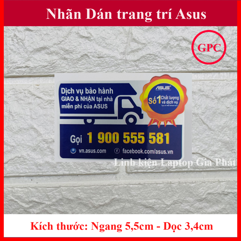 Nhãn Dán Asus Trang Trí Laptop Asus - Nhãn Dịch vụ bảo hành