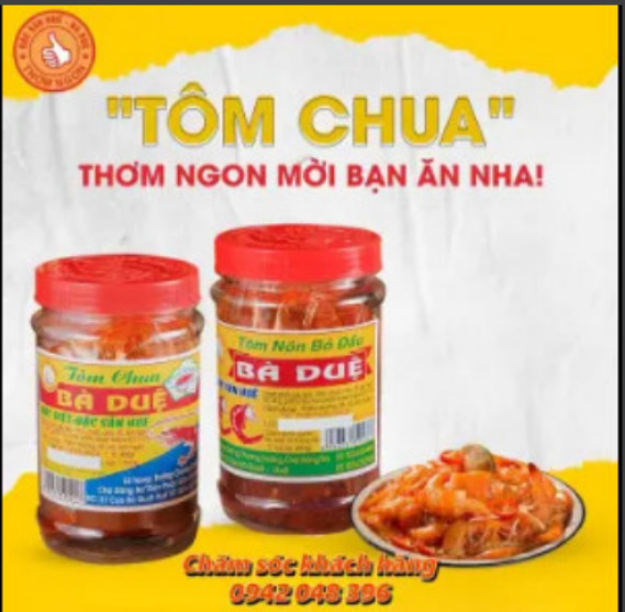 Tôm chua Bà Duệ 400g ( đặc sản Huế)