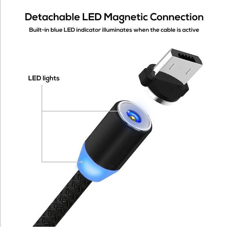 ( SALE SẬP SÀN ) CÁP SẠC NAM CHÂM 1 ĐẦU MICRO CHO ANDROID CÓ ĐÈN LED SIÊU TIỆN LỢI