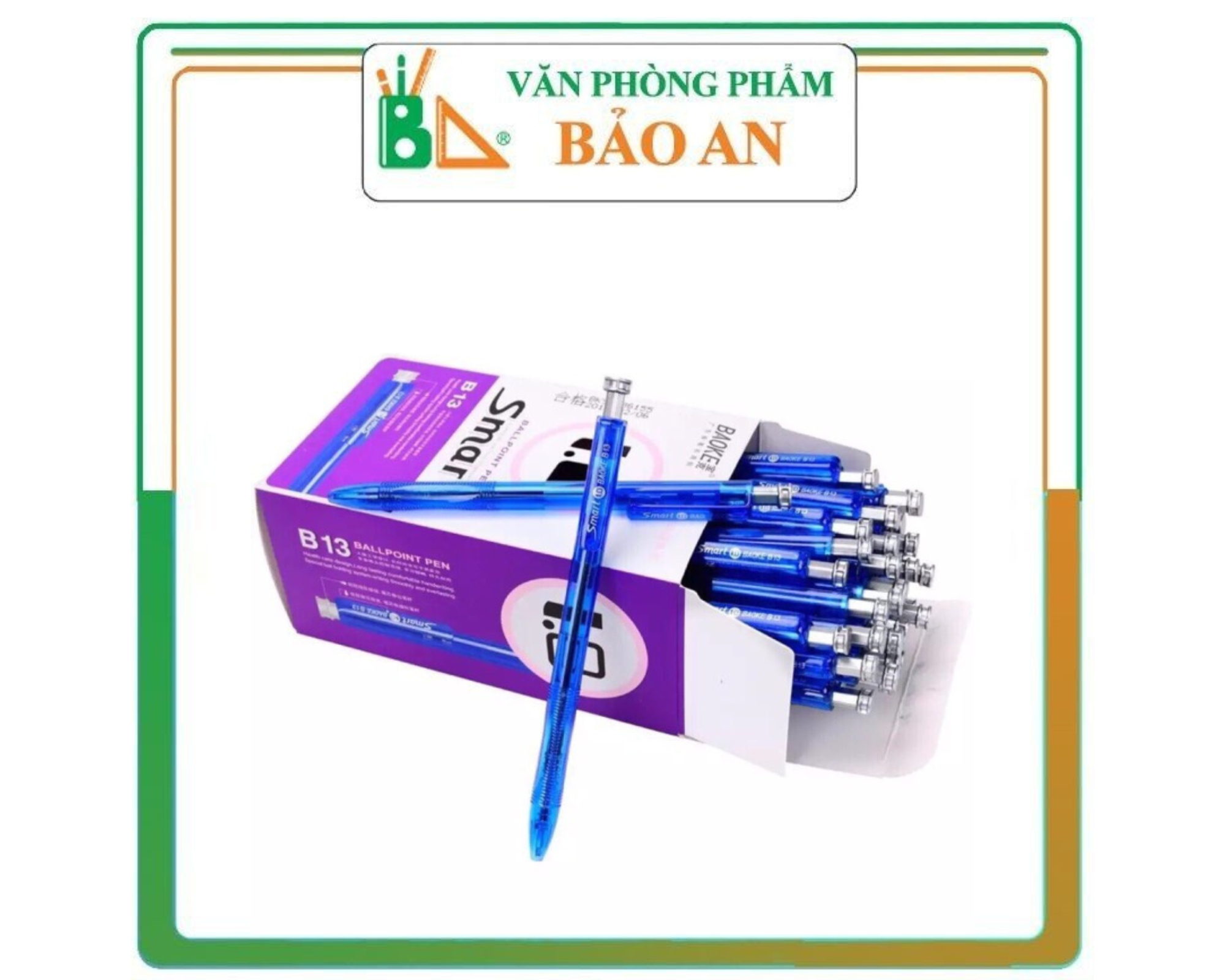 Bút bi baoke smart b13 màu xanh - màu đen