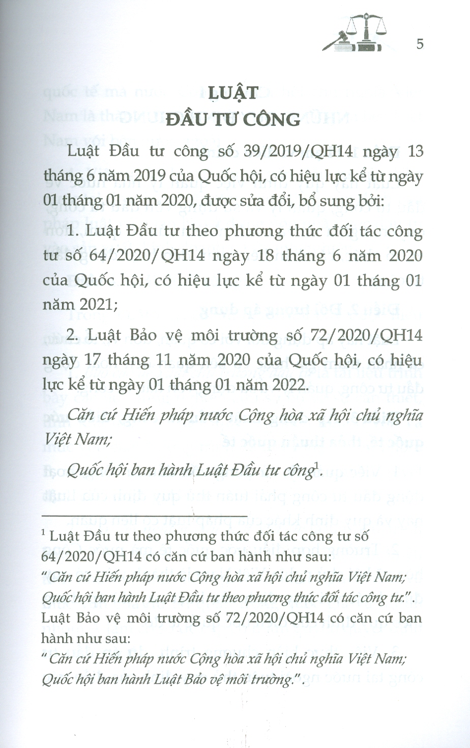 Luật Đầu Tư Công (Sửa Đổi, Bổ Sung Năm 2020, 2022)