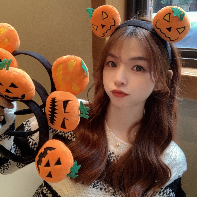 CC04 cài tóc nữ băng đô bờm tóc trái bí Halloween 🎃 nhiều mẫu